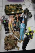 Assorted Action Figures, Tank, Thunderbirds, etc.