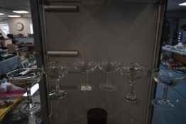 Six Assorted Babycham Glasses