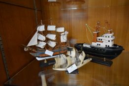 Three Model Ships