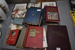 Assorted Stamp Albums, Loose Stamps, and First Day