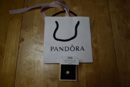 925 Sterling Silver Ring with Enameled Rose Design