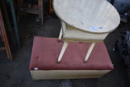 Lloyd Loom Style Ottoman and Sewing Table