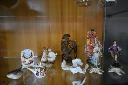 Decorative Pottery Ornaments and Figures Including