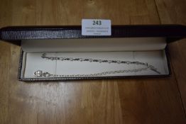 925 Sterling Silver Bracelet with Heart Design, an