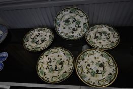 Five Masons Ironstone Chartreuse Pattern Dinner Pl