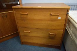 Danish Two Drawer Chest with Optional Filing Divid