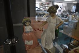 Two Lladro Boy and Girl Figurines