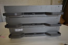 Three Nec UH101X Water Cooled Power Amplifiers