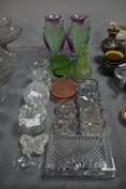 Vintage Glass Vases, Dishes, and Salts, etc.