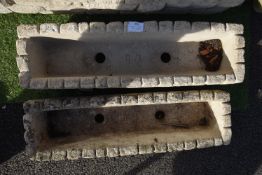 Pair of Small Concrete Garden Planters