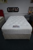 Deep Sleep Coolmax Dual Season Mattress 3/4 width 4ft on Divan Base