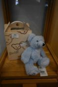 My First Steiff Blue Teddy Bear 25cm with Packagin