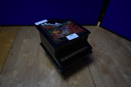 Vintage Lacquered Chinese Piano Musical Box