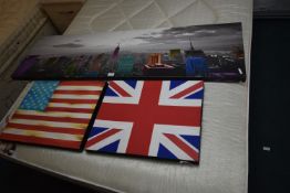 Three Canvas Wall Art Prints