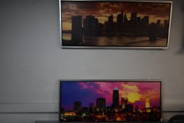 Two Aluminium Framed New York Skyline Canvas Photo