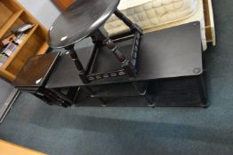 Black Ash Effect Nest of Tables, Single Table, and