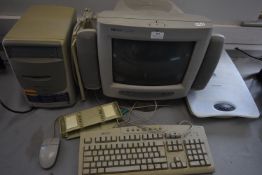 Vintage HP Pavilion Desktop PC with Monitor, Keybo