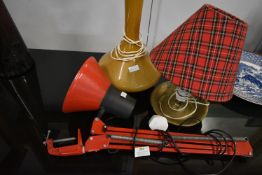 Adjustable Desk Lamp, and Two Table Lamps