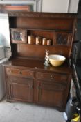 Dark Oak Effect Kitchen Dresser