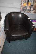 Faux Leather Tub Chair