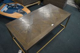 *Wood Effect Coffee Table on Metal Frame