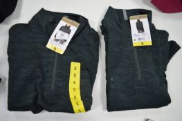 *2x Mondetta Brushed Jacquard Pop-Over Tops Size: