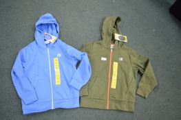 Two Champion Hooded Zip Up Jackets Sizes: 7-8