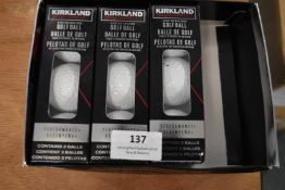 *Nine Kirkland Signature Golf Balls