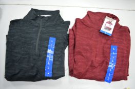 *2x Mondetta Brushed Jacquard Pop-Over Tops Size: