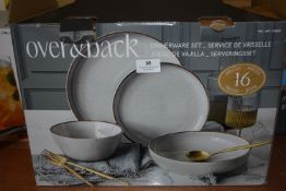 *Over & Back Dinnerware Set