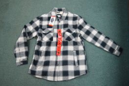 *Jachs Black & White Check Fleece Lined Shirt