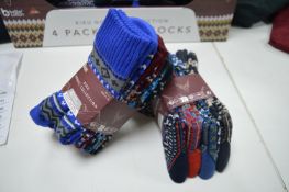 *Two 4pks of Kiku Nordic Collection Socks