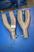*Two Chrome Twin Exhaust Tailpipes ~48mm Bore