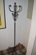 *Ornamental Wrought Iron Hat & Coat Stand
