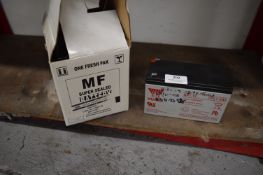 *MF Super Seal Battery BAT008 (new in box), and Yuasa NP7-12 12v