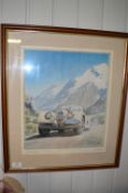 *Framed Limited Edition Print of a Jaguar XK120 No.11 of 100