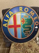 Alfa Romeo Reproduction Sign - 57cm Diameter