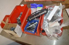 *Four Lin Bin Containing Various Bolts, Nuts, Washers, LED Lights, etc.