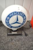 *Mercedes Benz Illuminated Glass Sign