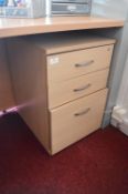 *Light Oak Effect Standalone Drawer Pedestal