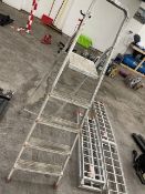 *Aluminium Folding Four Tread Platform Steps