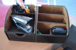 *Leather Desk Tidy