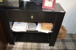 *Black Ash Side Table with Drawer