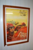 *Reproduction Gran Tremio D’Europa Fiat Poster