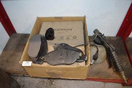 *VW Filters, Set of Brake Pads (unknown vehicle), and a Sprayer