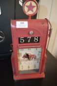 *Reproduction Tinplate Ornamental Fuel Pump Clock