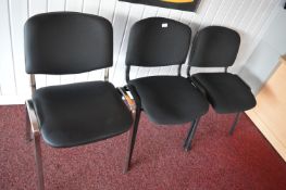 *Three Office Chairs in Black