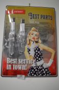 *Retro Tinplate Denso Spark Plugs Advertising Sign