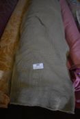 *~40m x 1.4m Roll of Pale Olive Jacquard Style Fabric