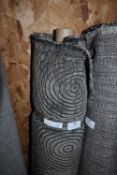 *~10m x 1.4m Roll of Taupe & Charcoal Upholstery Fabric